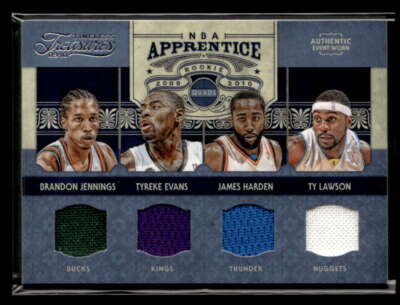 2009-10 Timeless Treasures Jennings/Evans/Harden/Lawson Quad Relic /100 JX7387