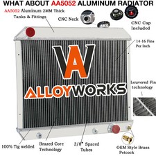 3-row Aluminum Radiator For 1963-66 64 Chevy C102030 Panel Pickup Truck Cc284