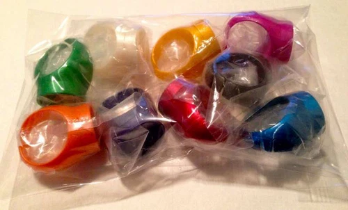 GREEN LANTERN SET OF 9 POWER RINGS red blue violet yellow white black indigo