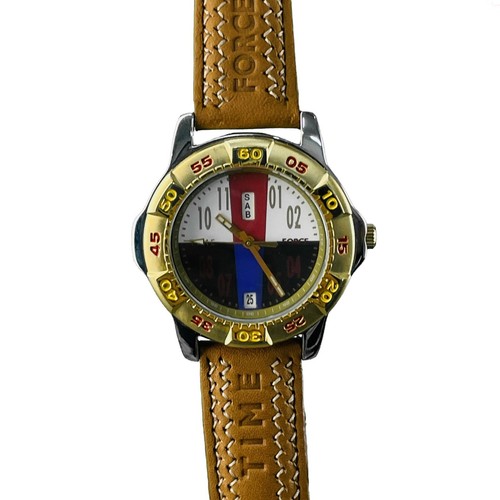 OROLOGIO TIME FORCE QUARZO UOMO VINTAGE 39MM ANALOGICO | eBay
