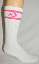 Converse Striped Tube Socks 19" Long Pink Stripe Women's NOS