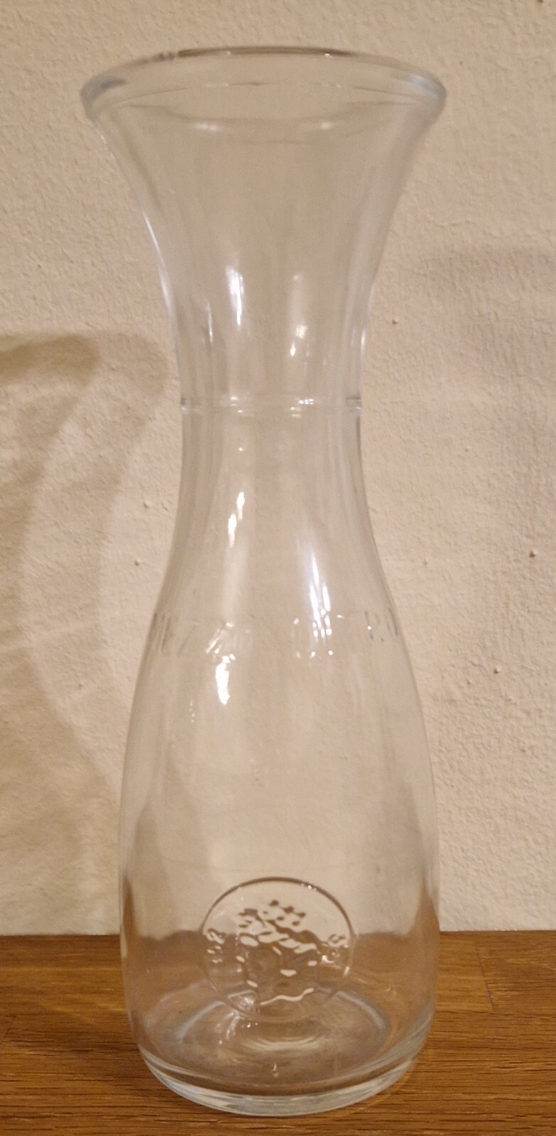 Weinkaraffe aus Glas, transparent, ca. 23,5 cm hoch, Füllmenge 0,5l