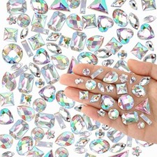1000 Pieces Sew on Rhinestones Large Big Sew on Crystals Sewing Gems Jewels A...