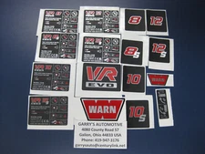 WARN 111056 Winch Replacement Decal Label Kit Set Sticker VR EVO 8 10 12