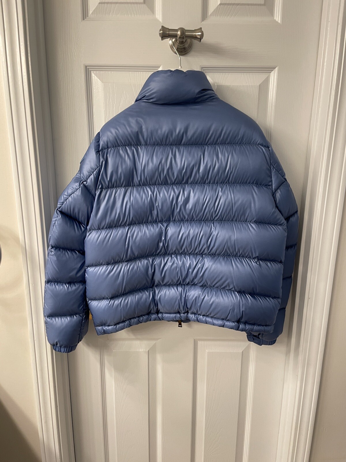Moncler blue puffer jacket size 2/M | eBay