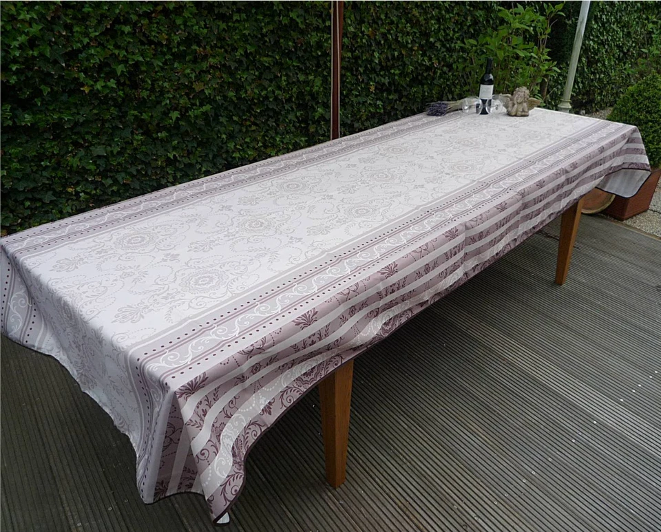 Tischdecke Provence 150x300 cm creme grau aus Frankreich pflegeleicht bügelfrei - Bild 1 von 4