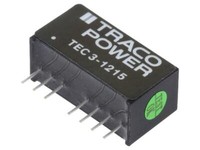 Tec 3-1215 Wandler: Dc/Dc 3W Ueing: 9-18V 24VDC Iausg: 125Ma SIP8 4,5G Traco Pow