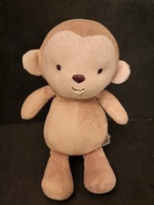 Carters Child Of Mine Brown Monkey Plush 9" Rattle Sewn 2014 Soft Stuffed Baby