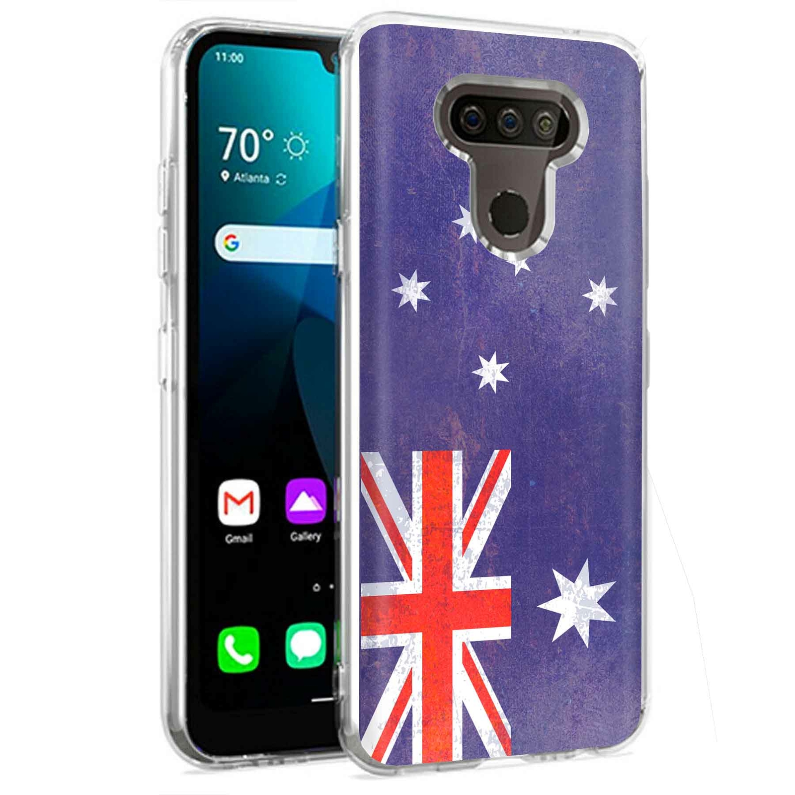 Phone Case for LG Harmony 4,Premier Pro Plus,K41, Old Flag Australia Print