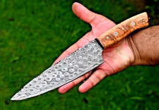 Custom Hand Made Damascus Chef Knife Kitchen / Hand forged Damascus Steel 2855