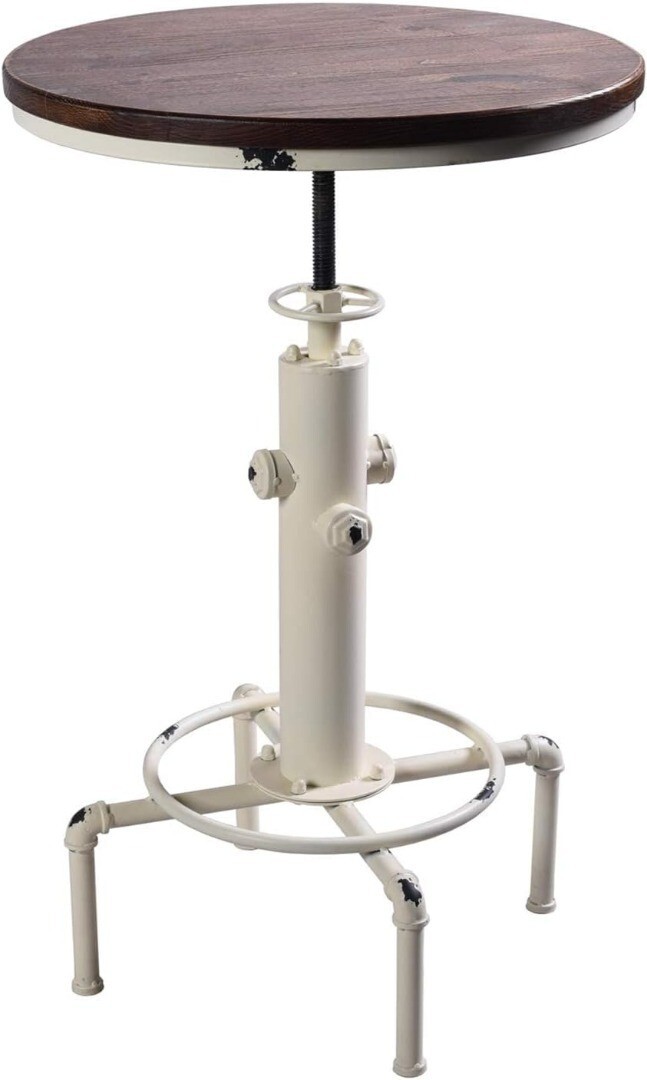 Topower Industrial Bar table Adjustable Pub dining Table in Antique