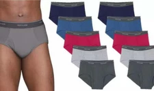 Fruit of the Loom Men's Eversoft 100% Cotton Mid-Rise Fashion Briefs 12-Pack