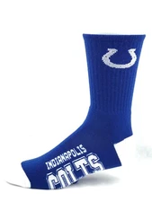 Indianapolis Colts  Football Blue & White Deuce Crew Socks 