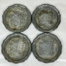 Vintage Set of 4 Metal Pewter Universal Studi...