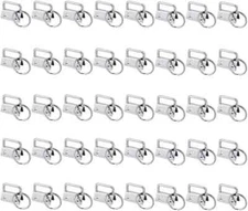 60 Pack Key Fob Hardware 1 inch, Keychain for Making Key Chains (Silver)