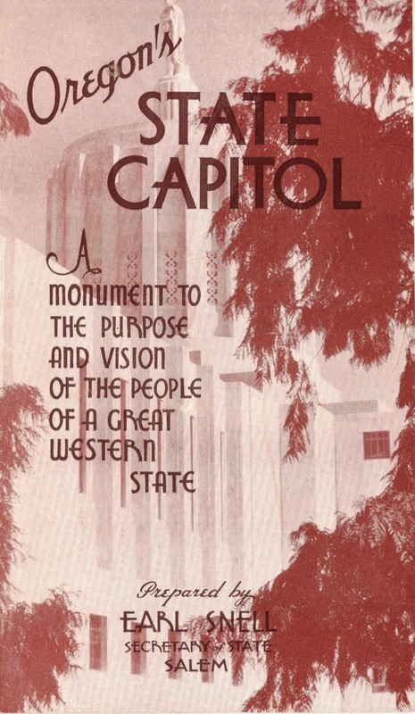 1938 Oregon State Capitol History Dedication Folder Illustrated