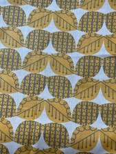 1 Yard Yellow  Gray 44  Wide 100 Cotton