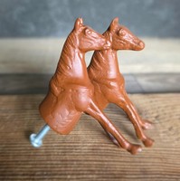 2 X MöBelknopf Pferd Griff Braun MöBelknauf Knauf Poly Clayre&Eef Pferde Deko