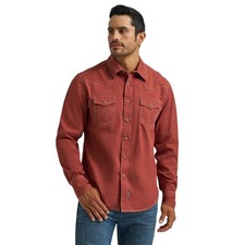Wrangler Men's Retro Premium Red Modern Fit Snap Shirt 112374980