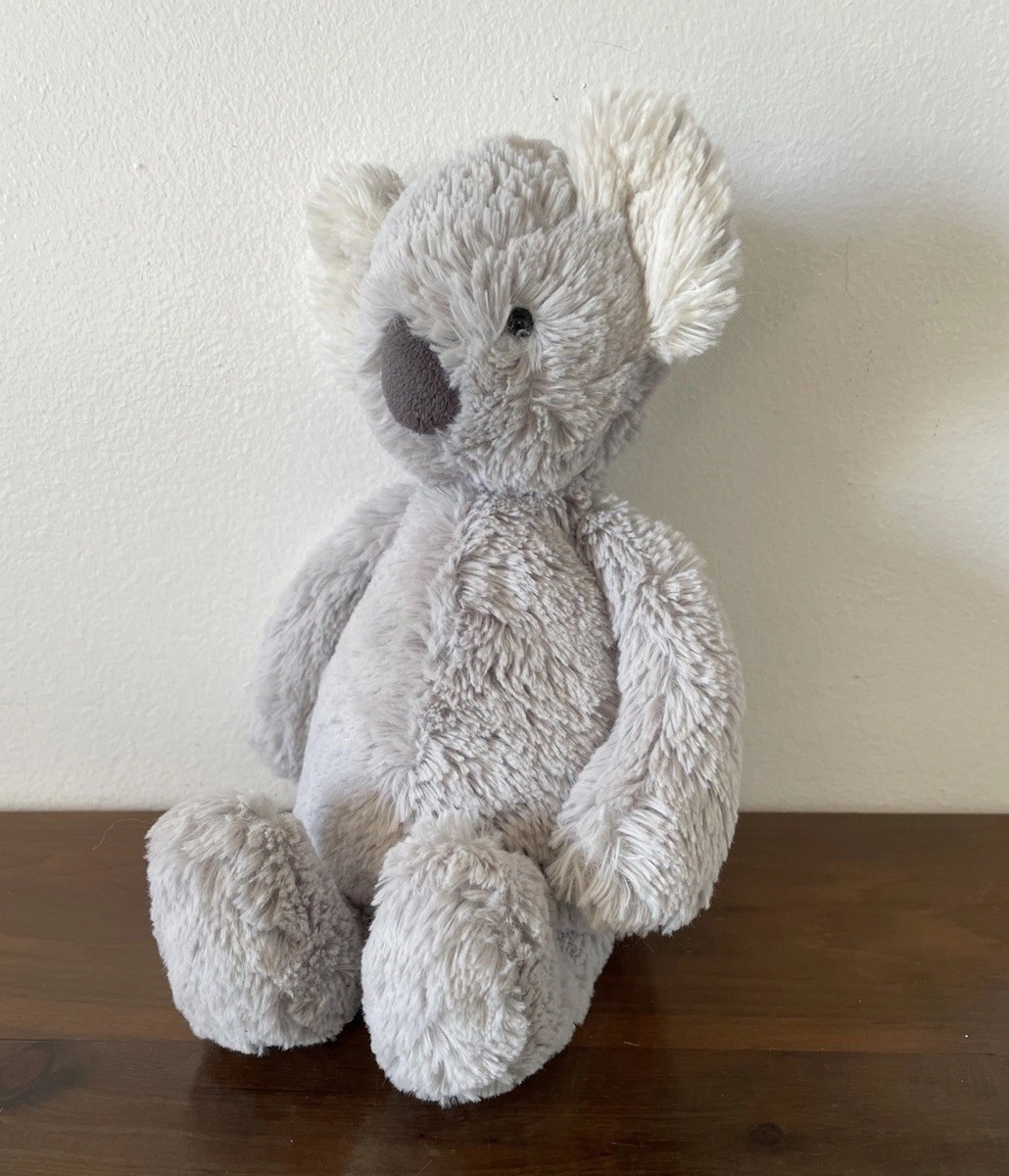 Jellycat Bashful Benji Koala Gray 9” Seated Plush Toy Stuffed