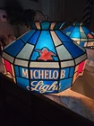 Large Vintage Michelob Light Stained Glass Style Bar Beer Sign Working 20"