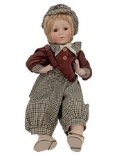 KIM & CO. Poupée de Collection Classique Marron Porcelaine 45 cm