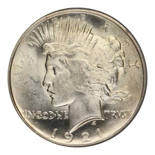 1921 Peace Dollar PCGS MS-63 CAC