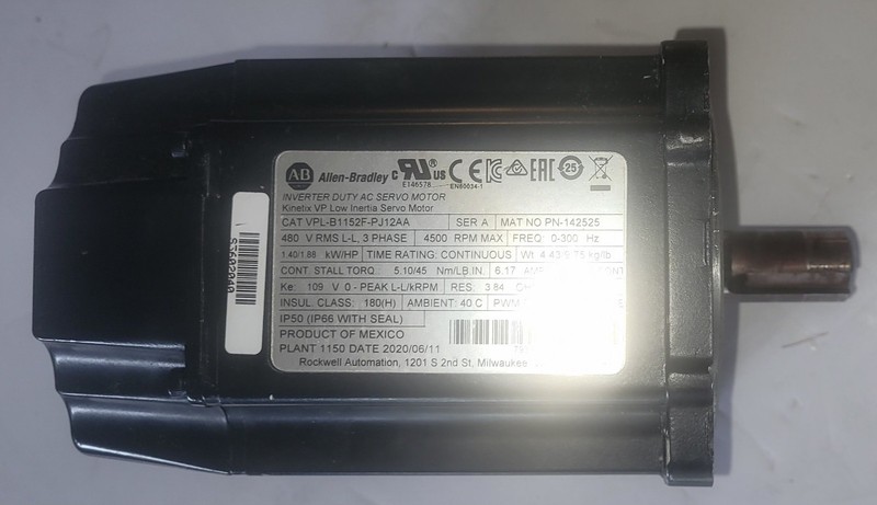 Allen-Bradley VPL-B1152F-PJ12AA Kinetix VP Low Inertia Servo Motor