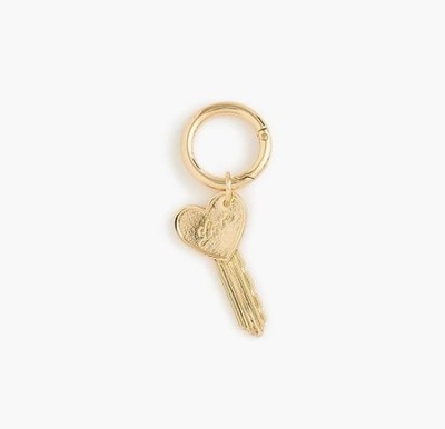 *NWT* J.Crew Factory Heart Key Bag Purse Charm Keychain Gold CL358  $29.50