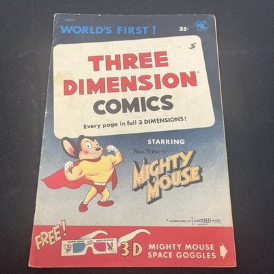 1953 Three Dimension Comics #1 MIGHTY MOUSE / FINE- 5.5