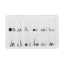 24Pcs Stainless Steel Watch Push Press Button Assortment Watchmaker Repair Kit C