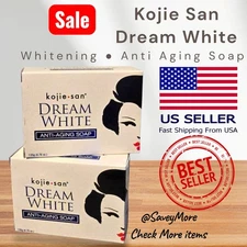 2 pcs Kojie San Dream White Anti-Aging Whitening Brightening Soap Collagen  135g
