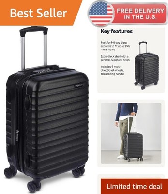 Scratch Resistant Hard Shell Carry-On Luggage - Expandable, Spinner Wheels, 21''