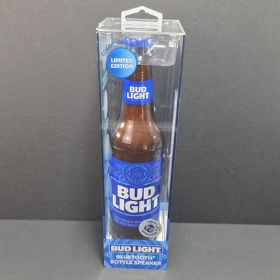 Bud Light Bluetooth Glass Bottle Speaker   Limited Edition   LED   Brand New