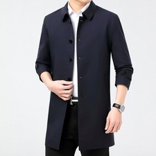 High-end Business-Casual Trench Coat Mens Mid-Length Outerwear
