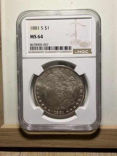1881-S Morgan Dollar NGC MS64 Silver $1 Strong Luster Nice Eye Appeal