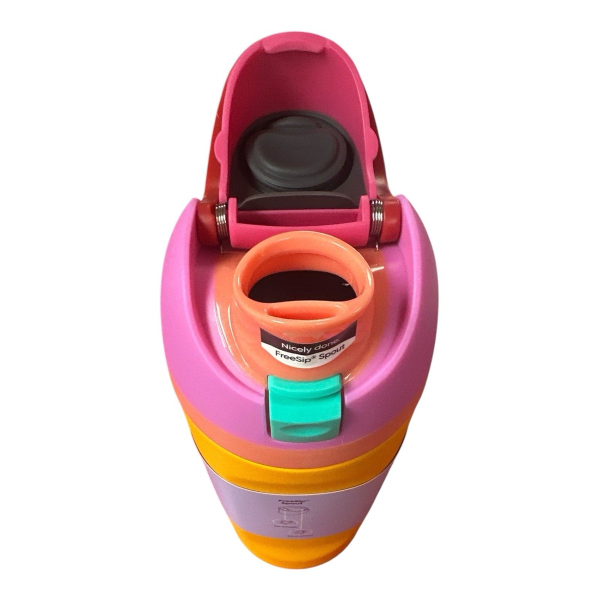 OWALA 16oz チェック柄【オレンジ】 Owala FreeSip 16oz Stainless Steel Water Bottle - Tropical