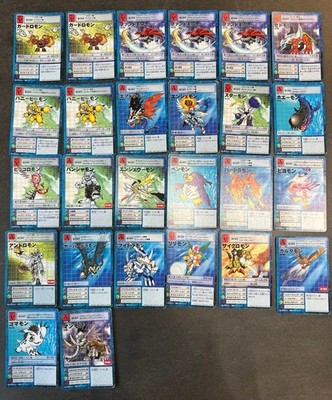 Digimon Card Game Early Design Lot 26 Cards Set including Old Back Style
