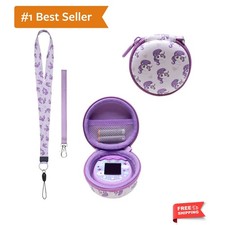 Stylish Pony Purple Tamagotchi Case with Lanyard for Perfect Protection