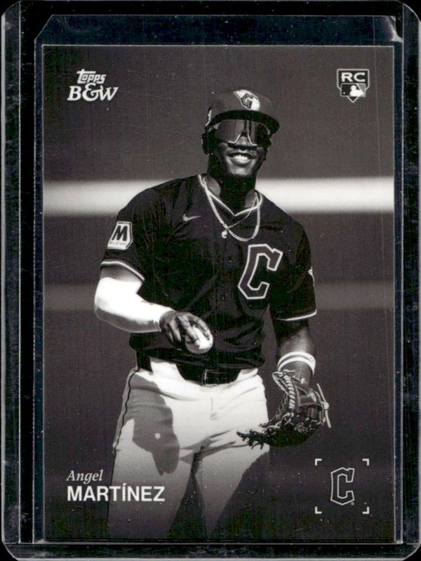 2025 Topps Black and White Angel Martinez RC Rookie #75 Guardians