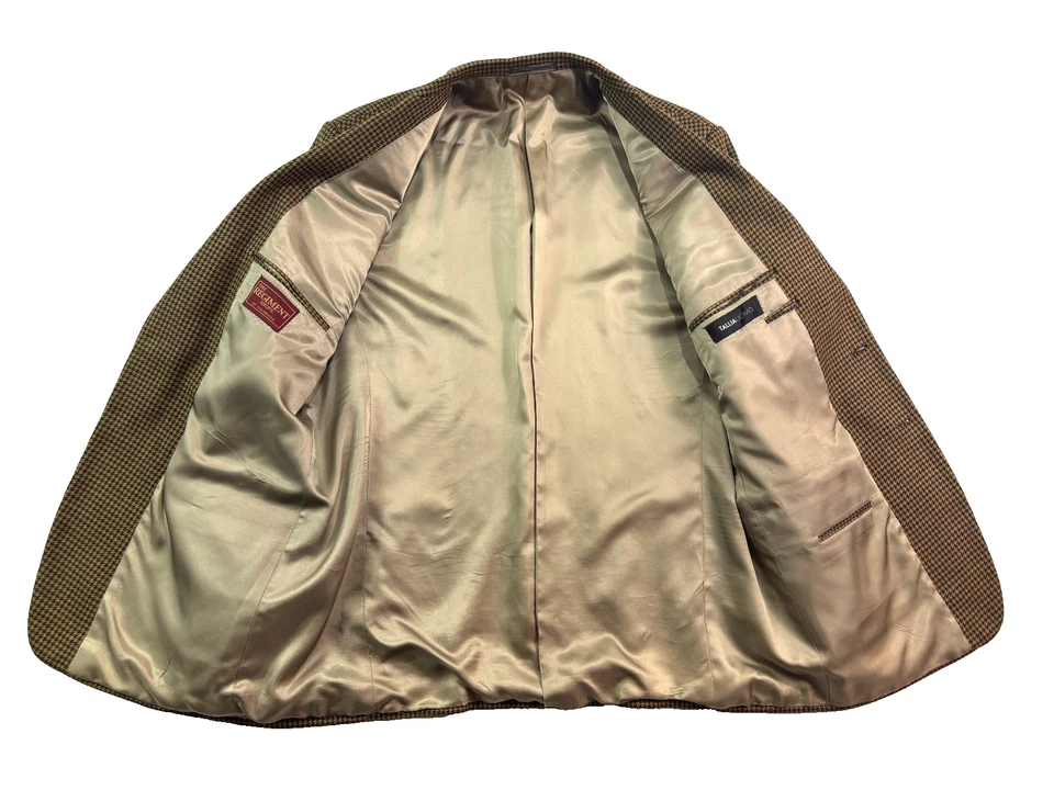 Tallia Uomo 46L коричневый гончая шерсти альпака твидовый блейзер куртка спортивное пальто - Изображение 3 из 4