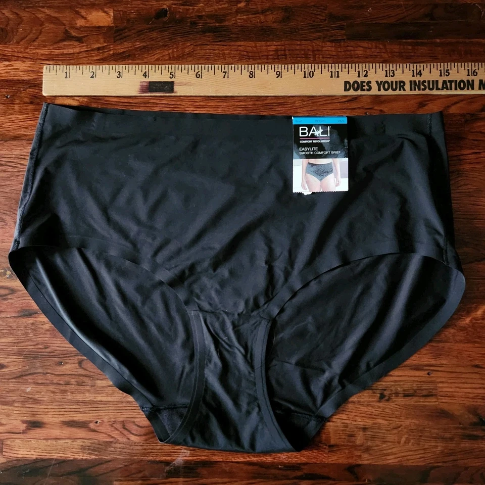 Bragas negras Bali Smooth Comfort Brief 2X/9 ropa interior para mujer sin líneas de panty Foto 2 de 4