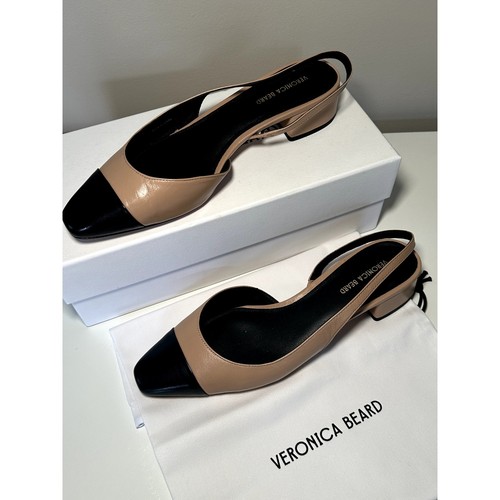 Veronica Beard Womens Black Beige Cecile Slingback Sandals Size 8 M New - Picture 9 of 9