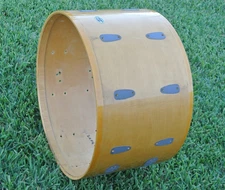 70's Slingerland Niles IL USA 24" Maple Wood 3-ply Bass Drum Shell + Badge! L292