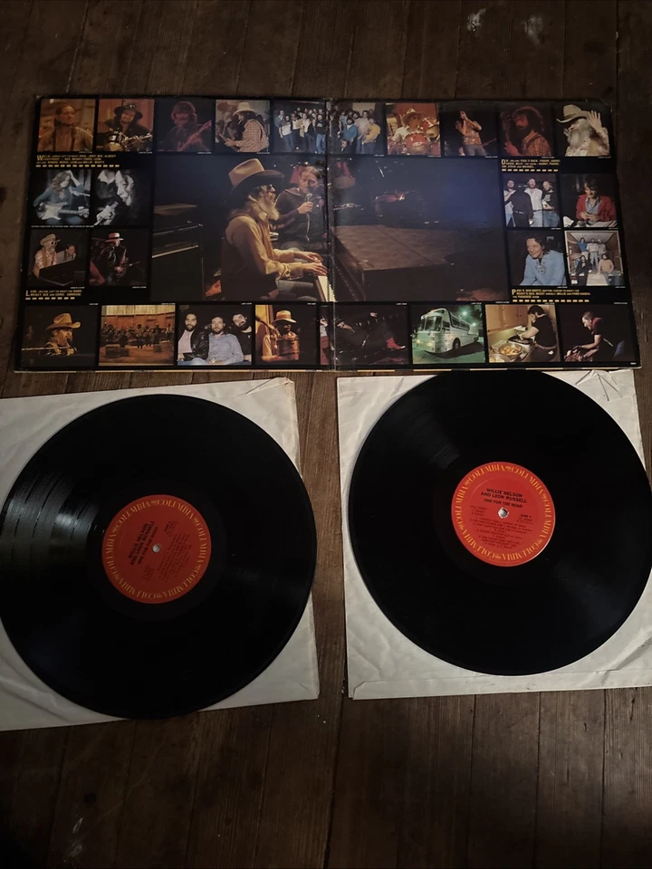 Willie Nelson & Leon Russell – One for the Road 2LP WLP Promo Vinyl Record VG+ — 第 4/4 张图片