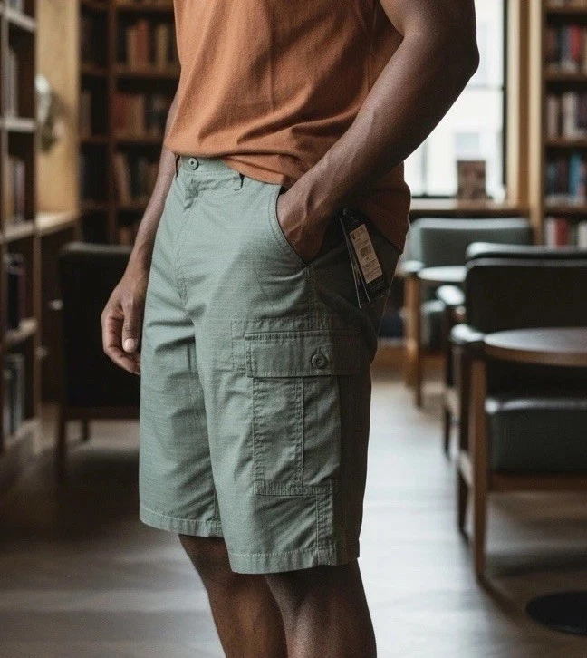 MATIX Men’s Cargo Green Fishing Outdoors Hiking Shorts Size 40 Ripstop Casual