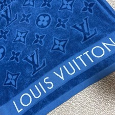 Telo mare Louis Vuitton monogramma 100% cotone colore blu autentico mai usato nuovo