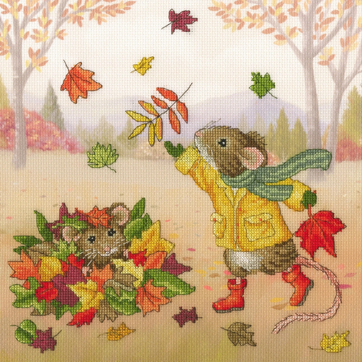 Fall Friends (On A Mice Adventure) Cross Stitch Kit by Bothy Threads