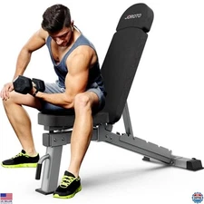 Adjustable Weight Bench 1000/1700LB for Home Gym, Incline Decline Utility