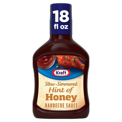 Kraft Hint of Honey Slow-Simmered Barbecue BBQ Sauce, 1.12 Pound (Pack 1)